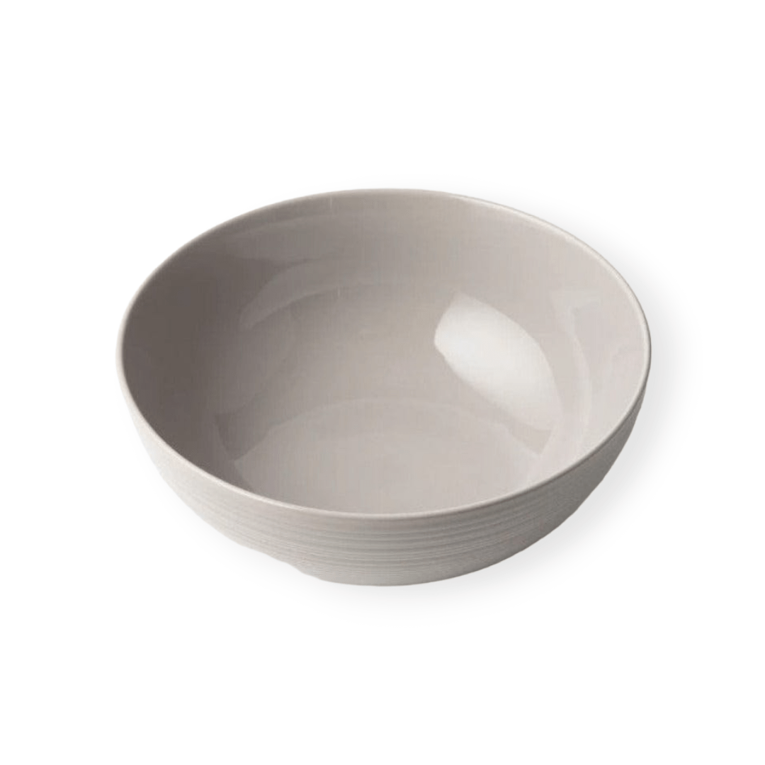 Jenna Clifford BOWL Jenna Clifford Embossed Lines Salad Bowl 25cm Light Grey (2061628735577)