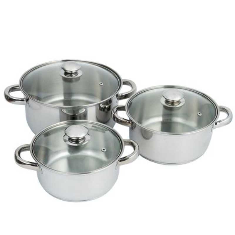 Salton POTS Salton Stainless Steel Pot set 6 Piece SSPS6 (4498837045337)