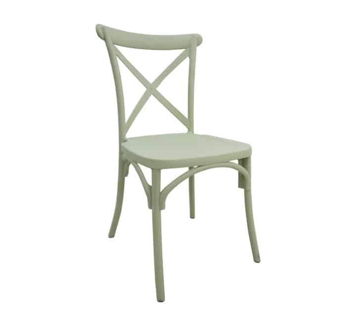Catering Equipment Catering Equipment Adult Cross Back Chair Laurel Green CHE13951 (7460418584665)