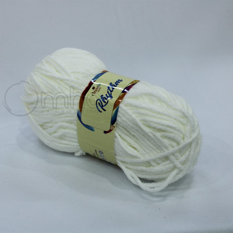 WOOL habby White Rhythm Wool 100g (7228513321049)