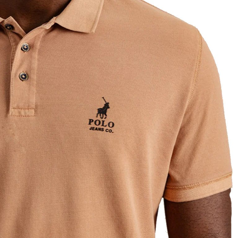 Polo Golf T Shirt Polo Pjc Overdyed Golfer Peach (7685674401881)