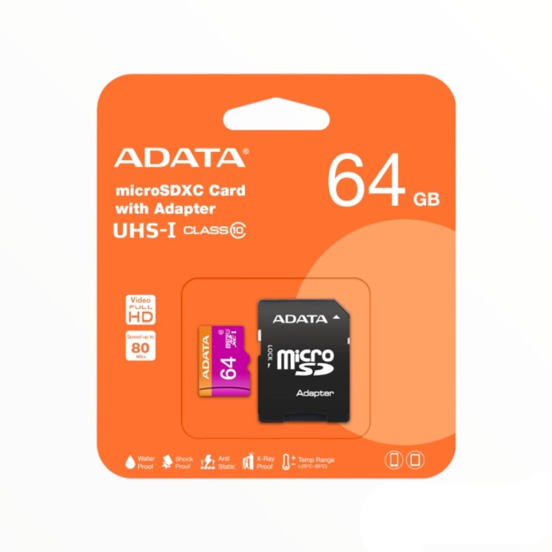 ADATA Memory card 64GB Adata Class 10 Micro SDHC
