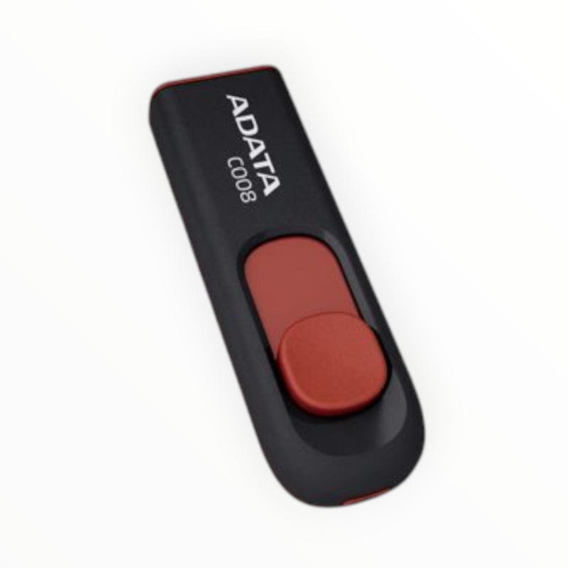 ADATA Usb Flash Drive ADATA C008 USB 2.0 Flash Drive Retractable- Black/Red