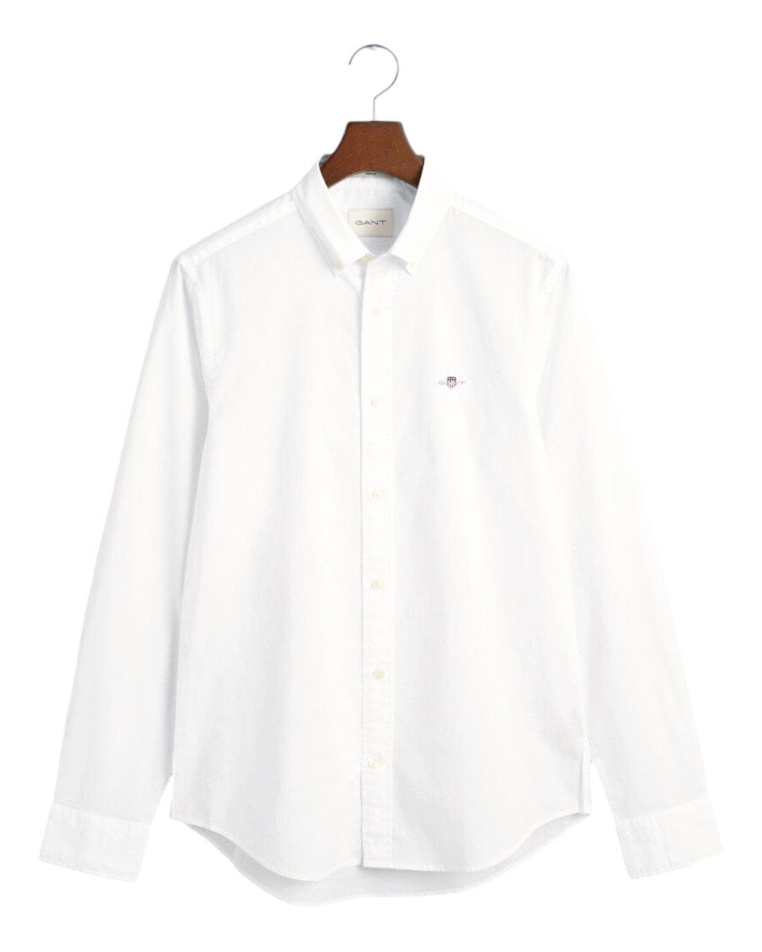 Gant Shirts Gant Slim Long Sleeve Poplin Shirt White