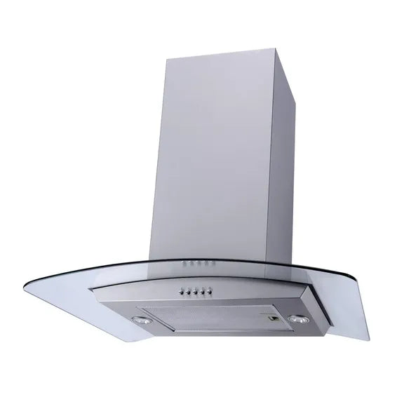 Falco 60Cm Island Curved Glass Extractor Fan FAL-60-IS60A.