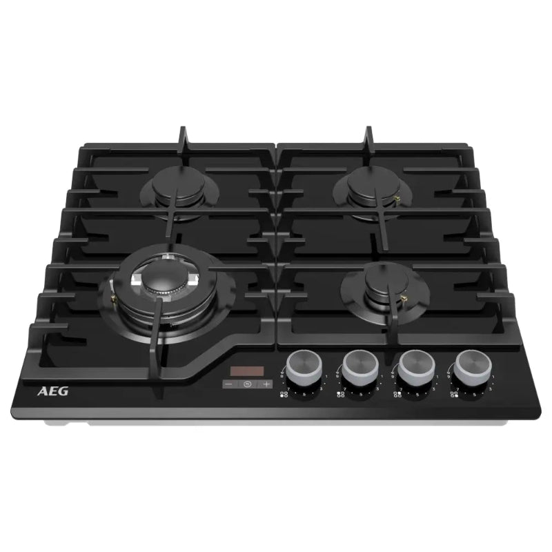 AEG 60cm Gas on Glass Hob with Timer AEGZA60BIHT1.