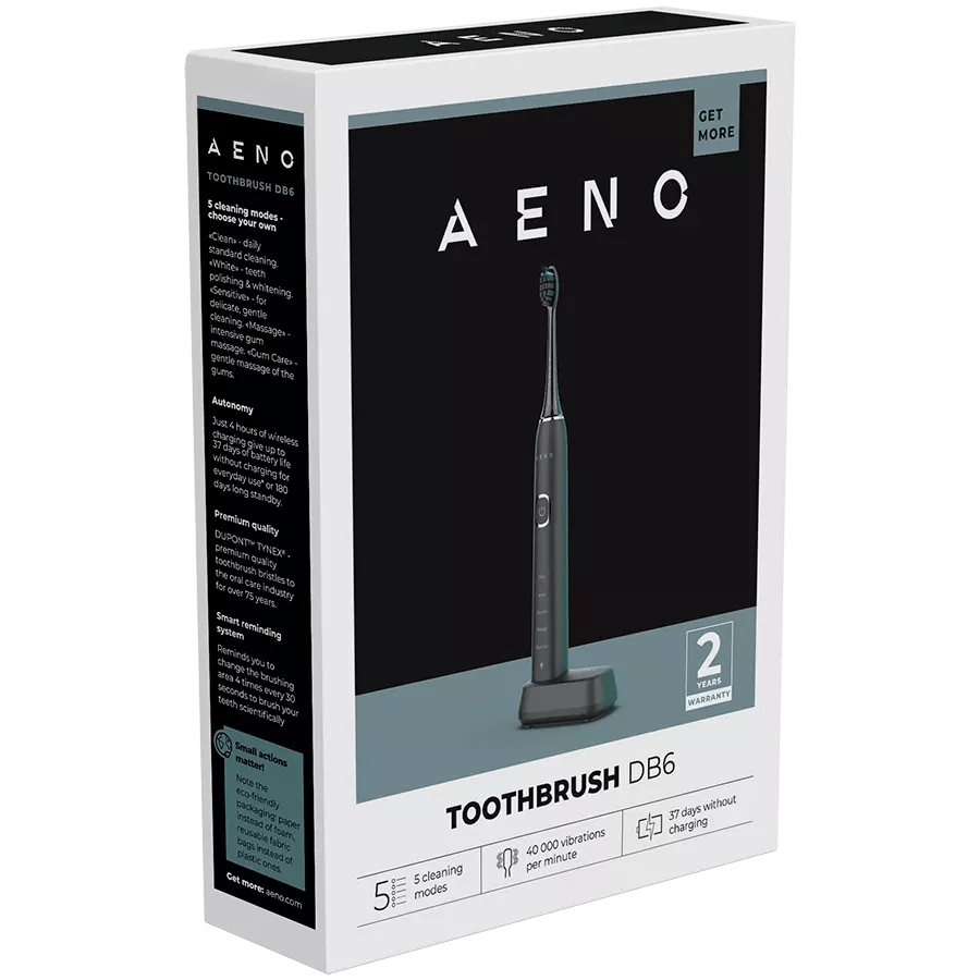 AENO Toothbrush AENO Sonic Electric Toothbrush DB6 Black ADB0006 (7825026515033)