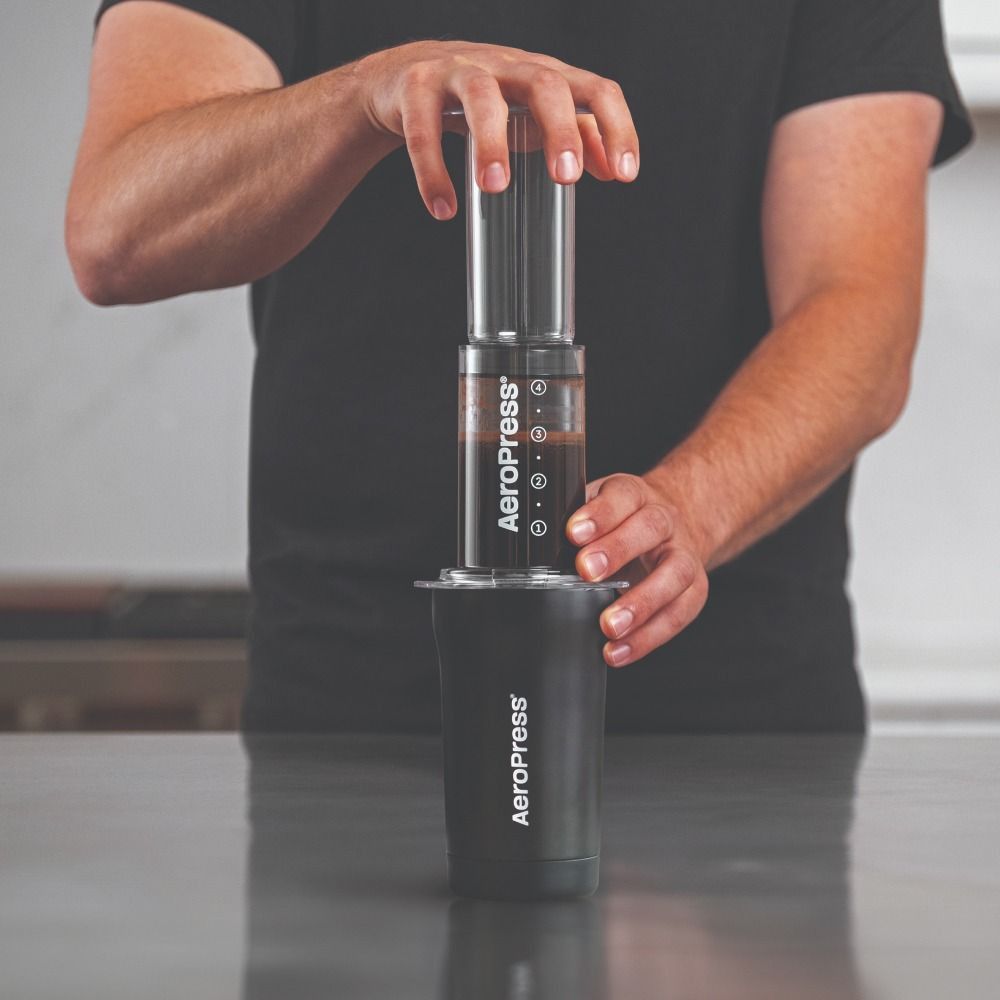 AeroPress Coffee Press AeroPress Go Plus Travel Coffee Press Black 15PLCR05