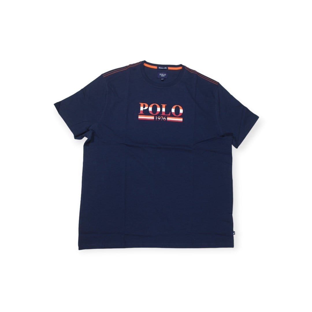 Polo T Shirt Polo Men's Logo Printed Short Sleeve T Shirt Navy (7786817519705)
