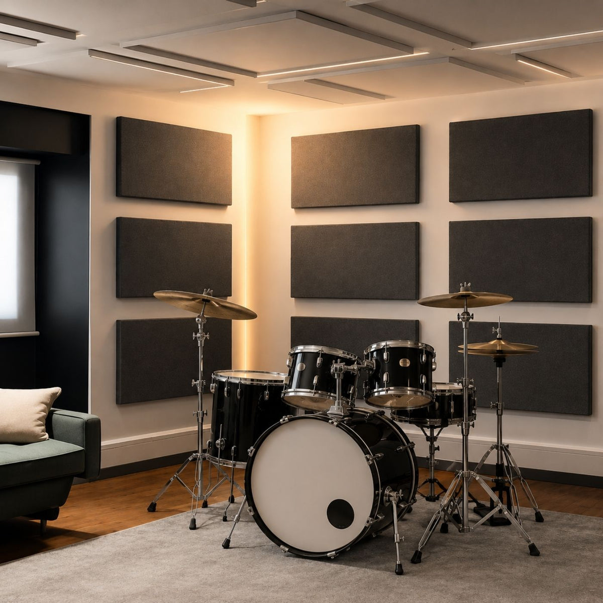 Echo-Sorb Polyester Fibre Acoustic Panel 80kg/m³ 120x60x3cm Pack Of 2