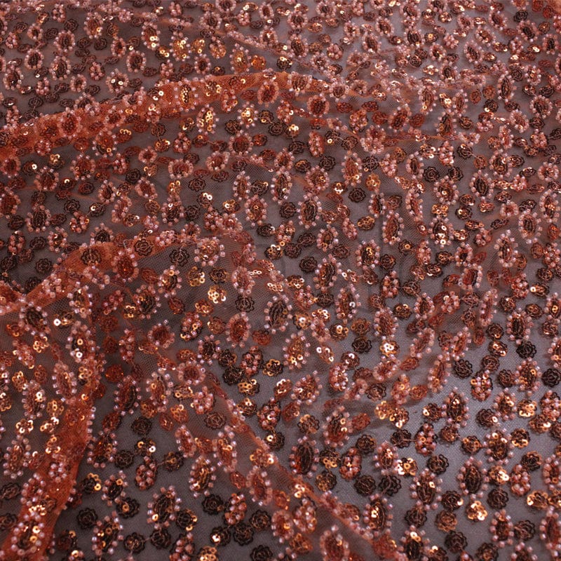 BRIDAL FABRIC Dress Fabrics Beaded Bridal Lace Fabric 130cm (7263426642009)