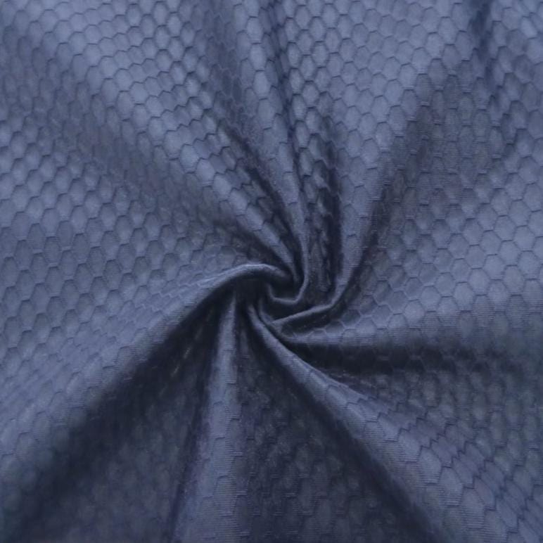 AIRTECH Dress Fabrics Navy Bonded Airtech Fabric 150 cm (6558237950041)