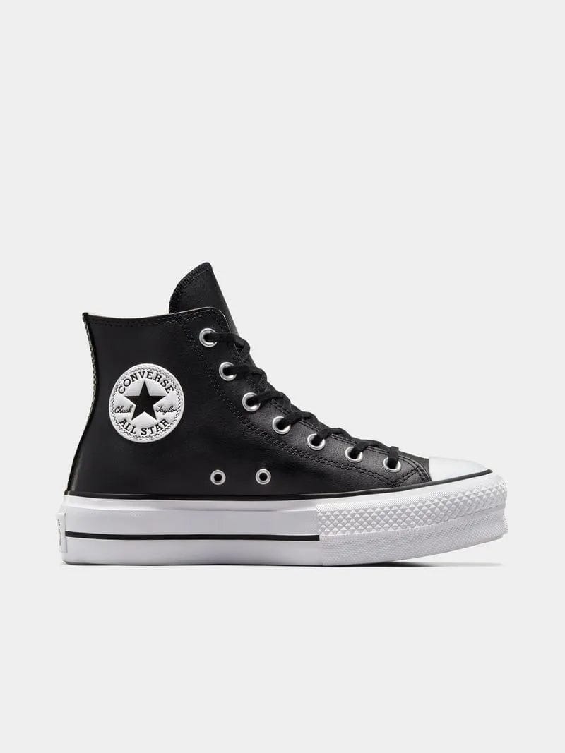 All Star Converse Sneaker Converse Chuck Taylor All Star Lift Leather Black (7799557554265)