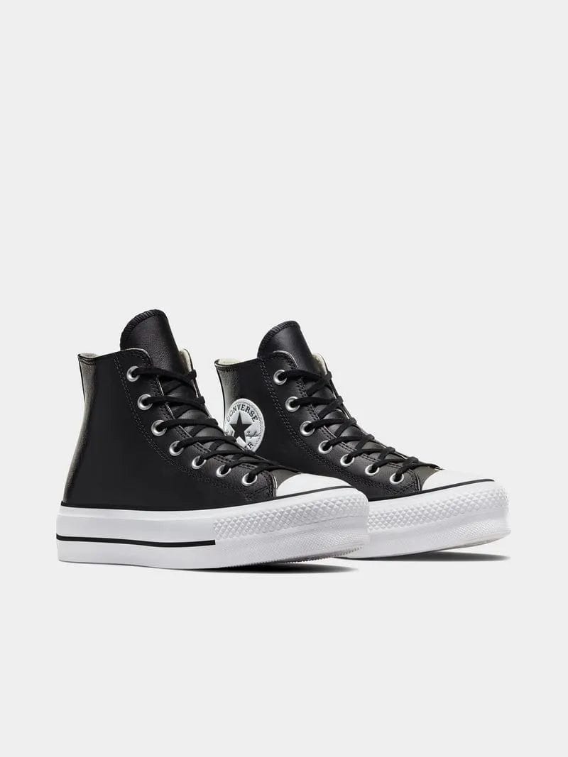 All Star Converse Sneaker Converse Chuck Taylor All Star Lift Leather Black (7799557554265)