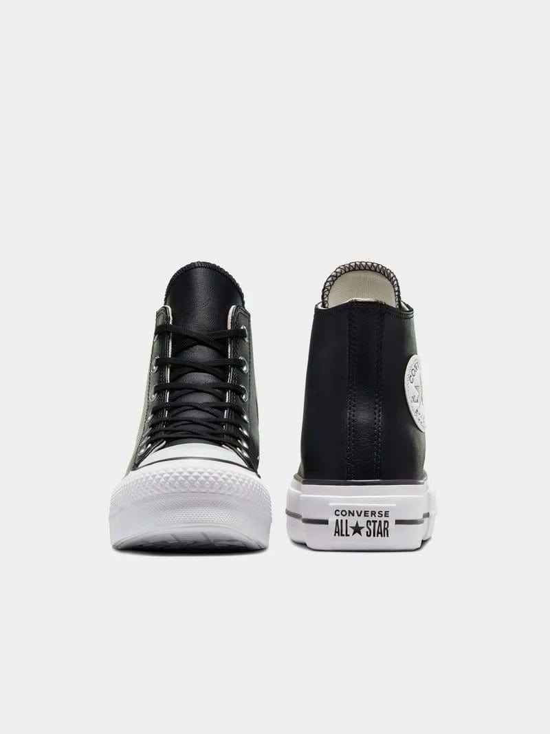 All Star Converse Sneaker Converse Chuck Taylor All Star Lift Leather Black (7799557554265)