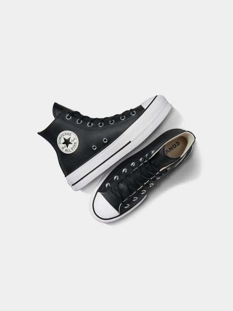 All Star Converse Sneaker Converse Chuck Taylor All Star Lift Leather Black (7799557554265)