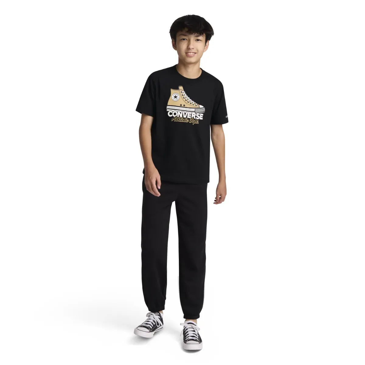 Converse Sneaker Graphic Tee Youths-Black 9CH948