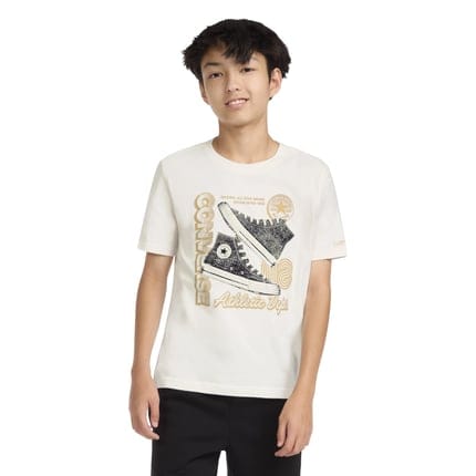 Converse Stacked Shoe Graphic Tee Youths-Egret 9CH954