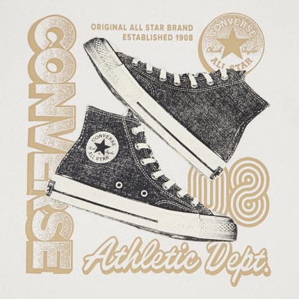 Converse Stacked Shoe Graphic Tee Youths-Egret 9CH954
