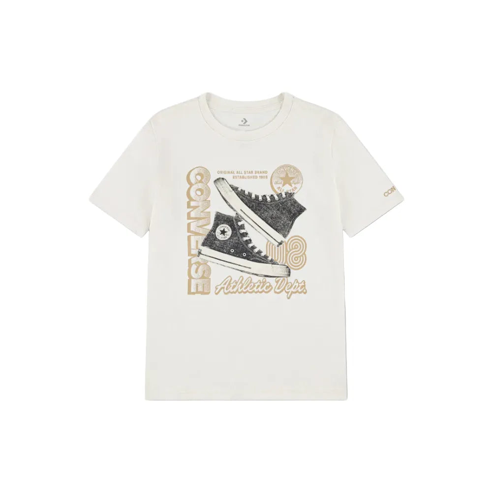 Converse Stacked Shoe Graphic Tee Youths-Egret 9CH954