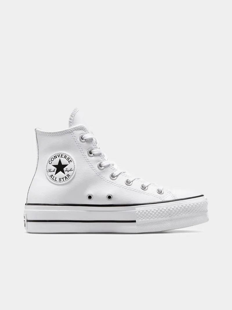 All Star Converse Sneaker Converse Women's CTAS Lift Leather White Sneaker (7799548575833)