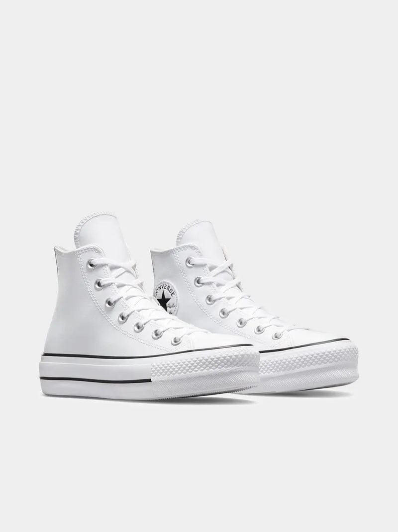 All Star Converse Sneaker Converse Women's CTAS Lift Leather White Sneaker (7799548575833)