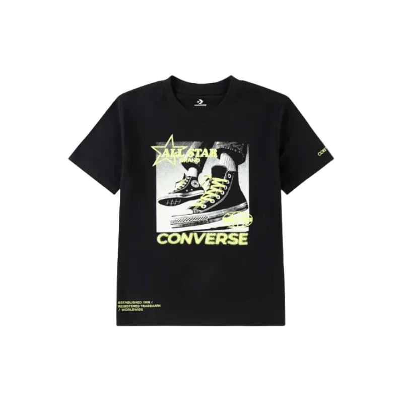 Converse Youth Photo Real Sneaker Tee-Black 9CH931