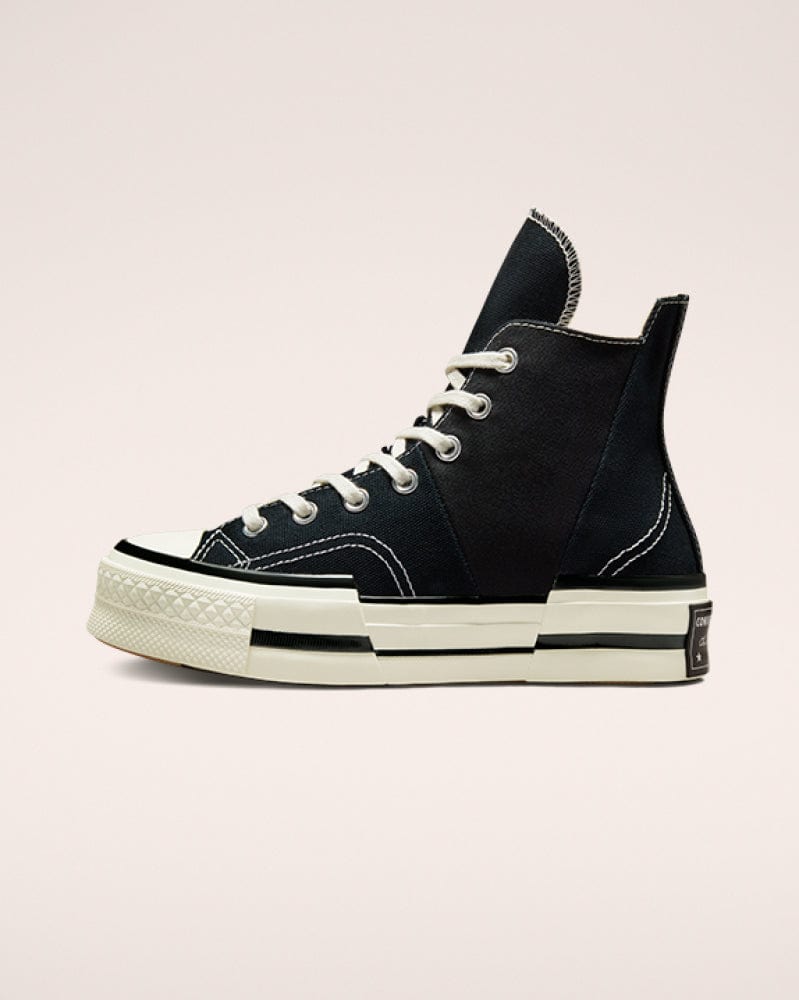 All Star Converse Sneakers Converse Chuck 70 Plus Foundational Canvas Hi Black (7803620294745)