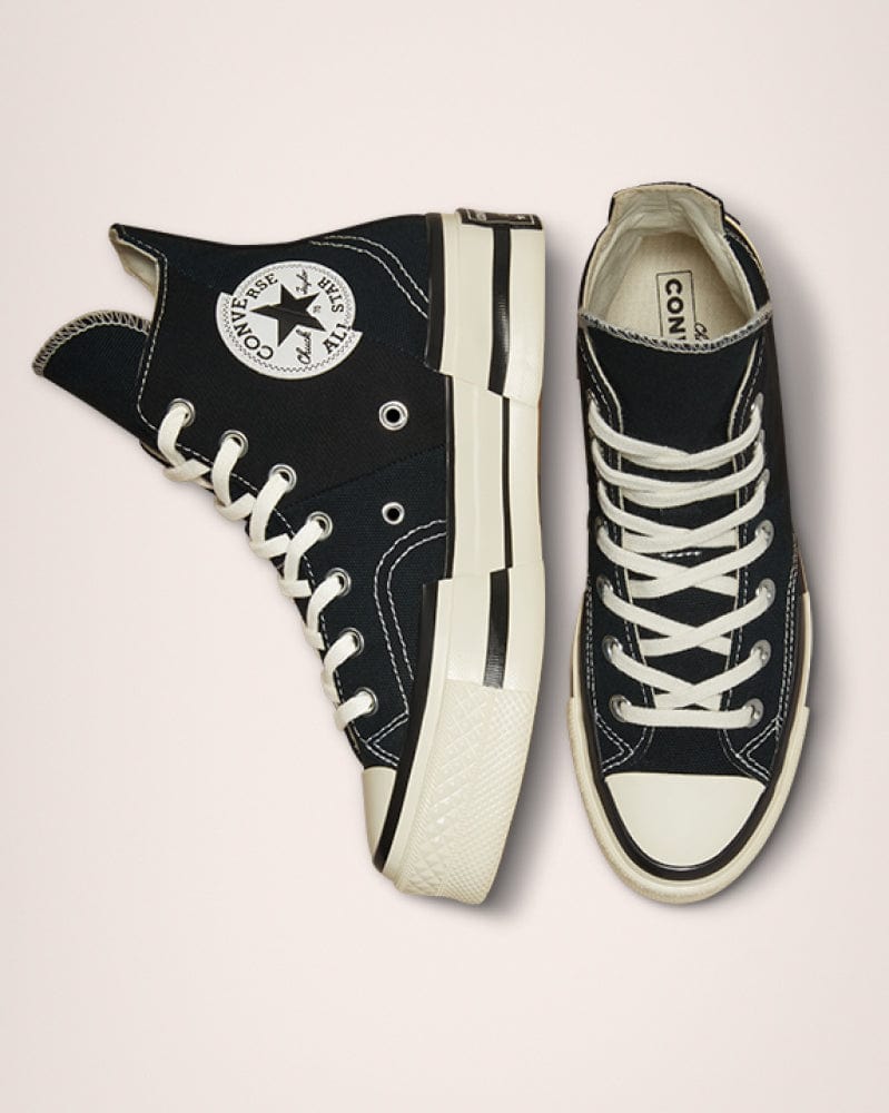All Star Converse Sneakers Converse Chuck 70 Plus Foundational Canvas Hi Black (7803620294745)