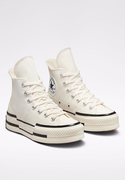 All Star Converse Sneakers Converse Chuck 70 Plus Foundational Canvas Hi White (7803630485593)
