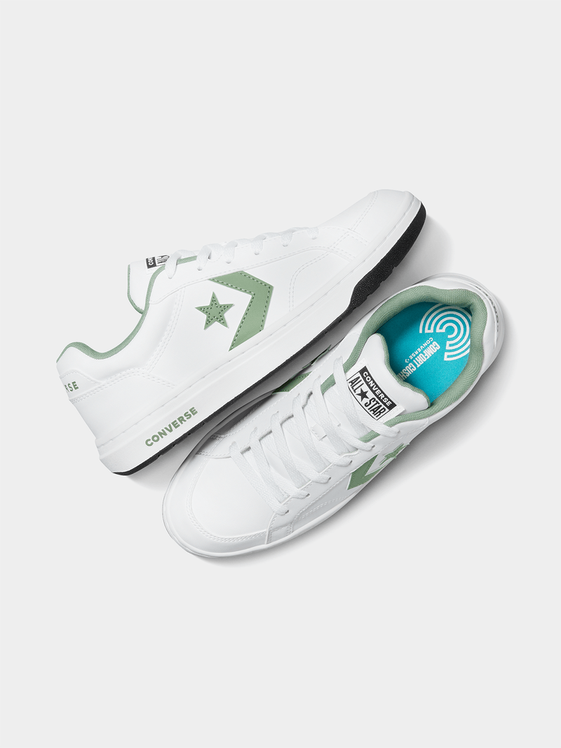 All Star Converse Sneakers Converse Men's Pro Blaze Low White/Green Sneaker