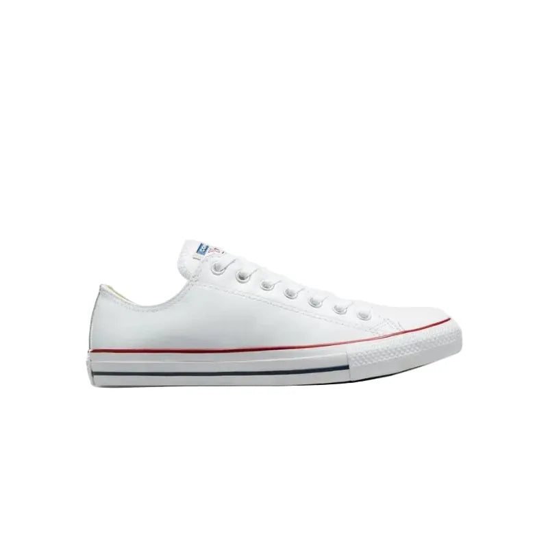 Converse Mens All Star Leather Low Sneakers-White 132173C