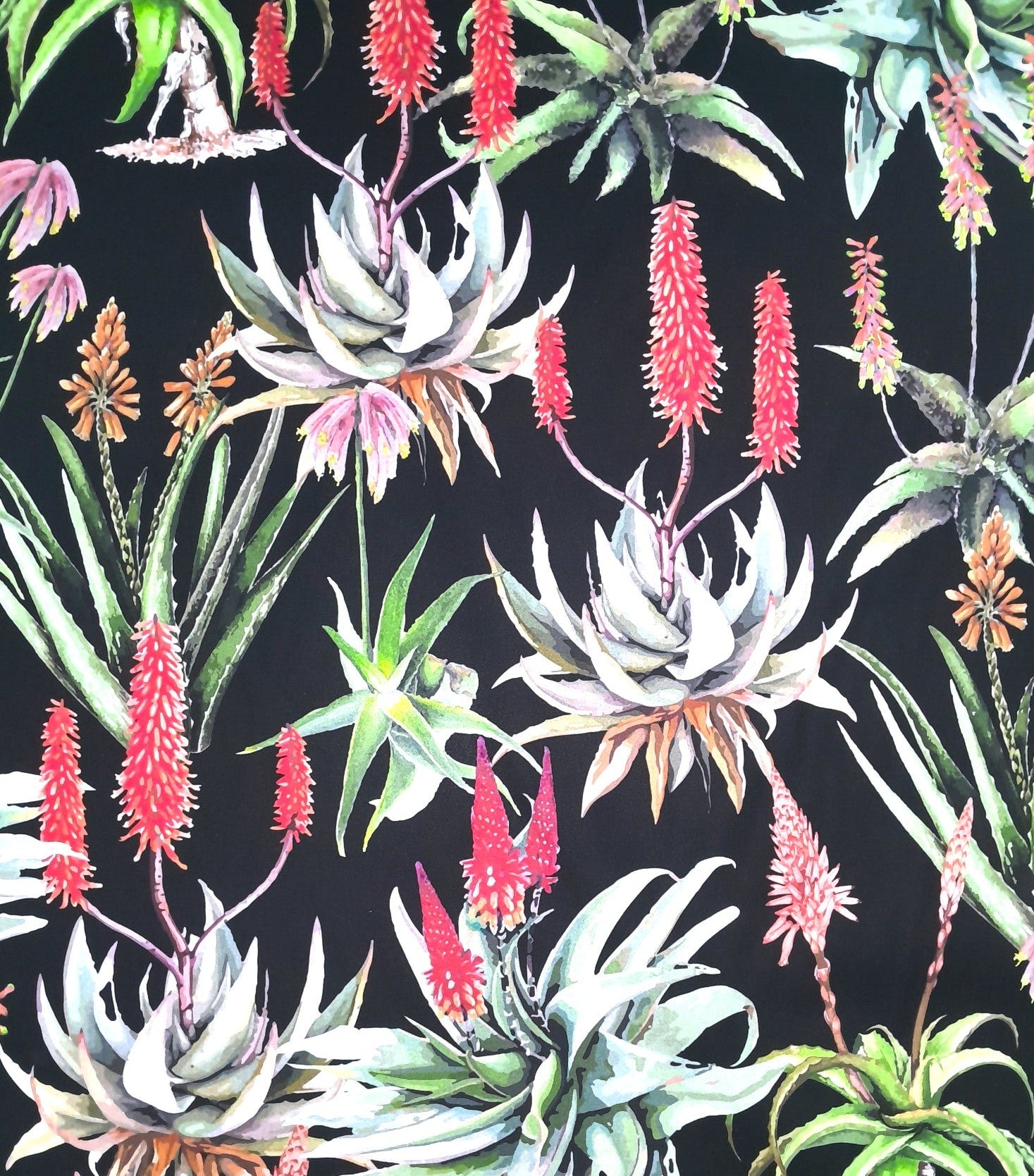 Tablecloth Aloes Black 150 cm x 300 cm