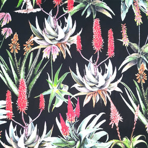 Tablecloth Aloes Black 150 cm x 300 cm