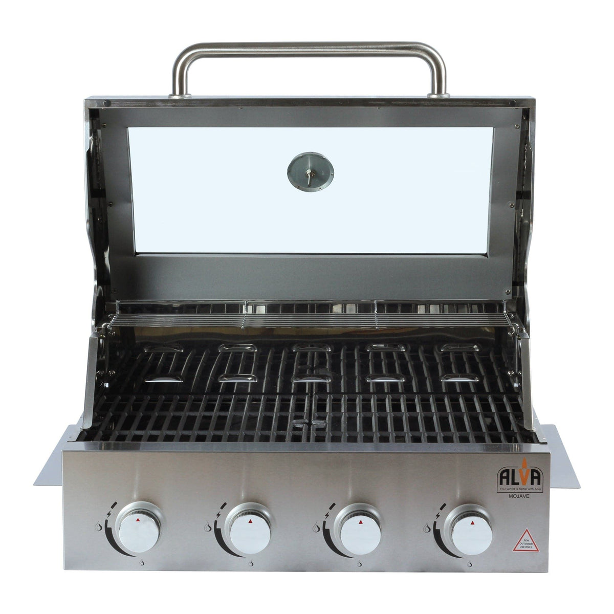 alva 4-Burner Glass Hood Alva Mojave 4-Burner Glass Hood Drop-In Gas BBQ GSS4BTT