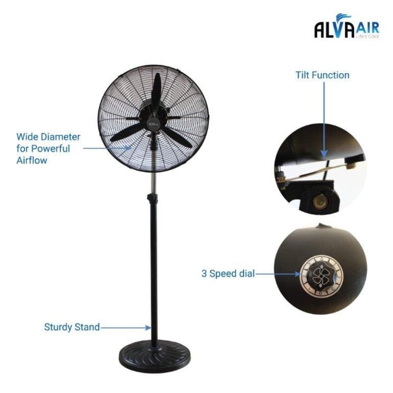 ALVA Fans ALVA AIR 50CM PEDESTAL FAN ACS600 BLACK