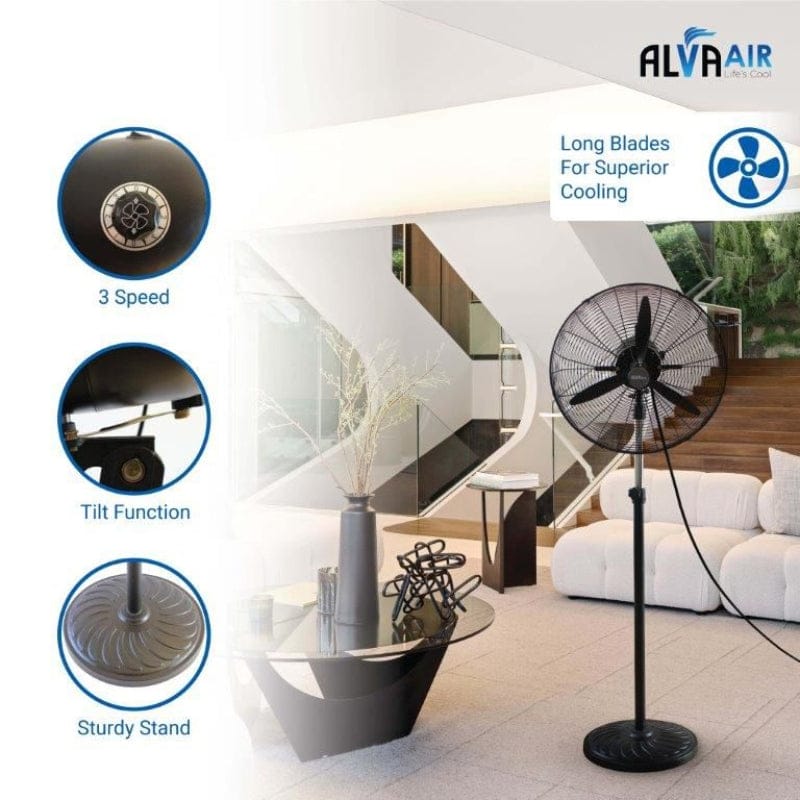 ALVA Fans ALVA AIR 50CM PEDESTAL FAN ACS600 BLACK