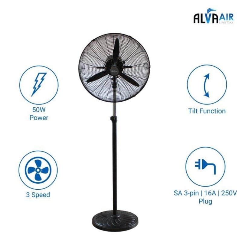 ALVA Fans ALVA AIR 50CM PEDESTAL FAN ACS600 BLACK