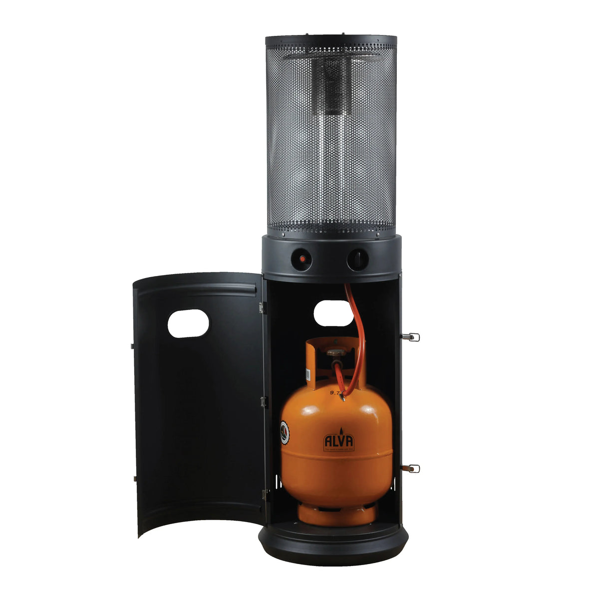 Alva Gas Heaters Alva Circular Midi Stand Gas Patio Heater | Fire Stick Design -GHP61