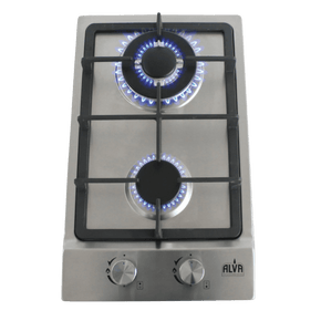 alva Gas Hob Alva 30cm Stainless Steel 2 Burner Gas Hob GDH102