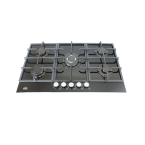 alva Gas Hob ALVA 90cm Black Glass Top 5 Burner Gas Hob GHD201
