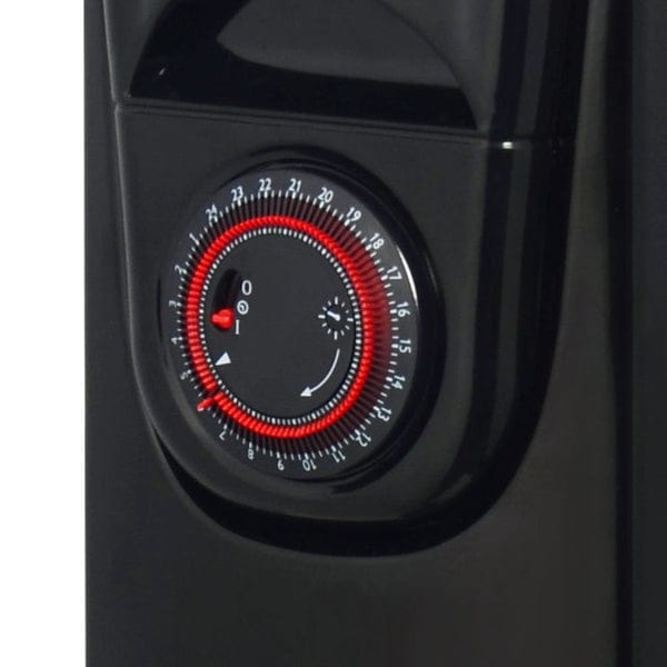 alva HEATER ALVA 11 Fins 2500W Oil Filled Heater Timer Function Glossy Black AOH202-11 (7657524068441)