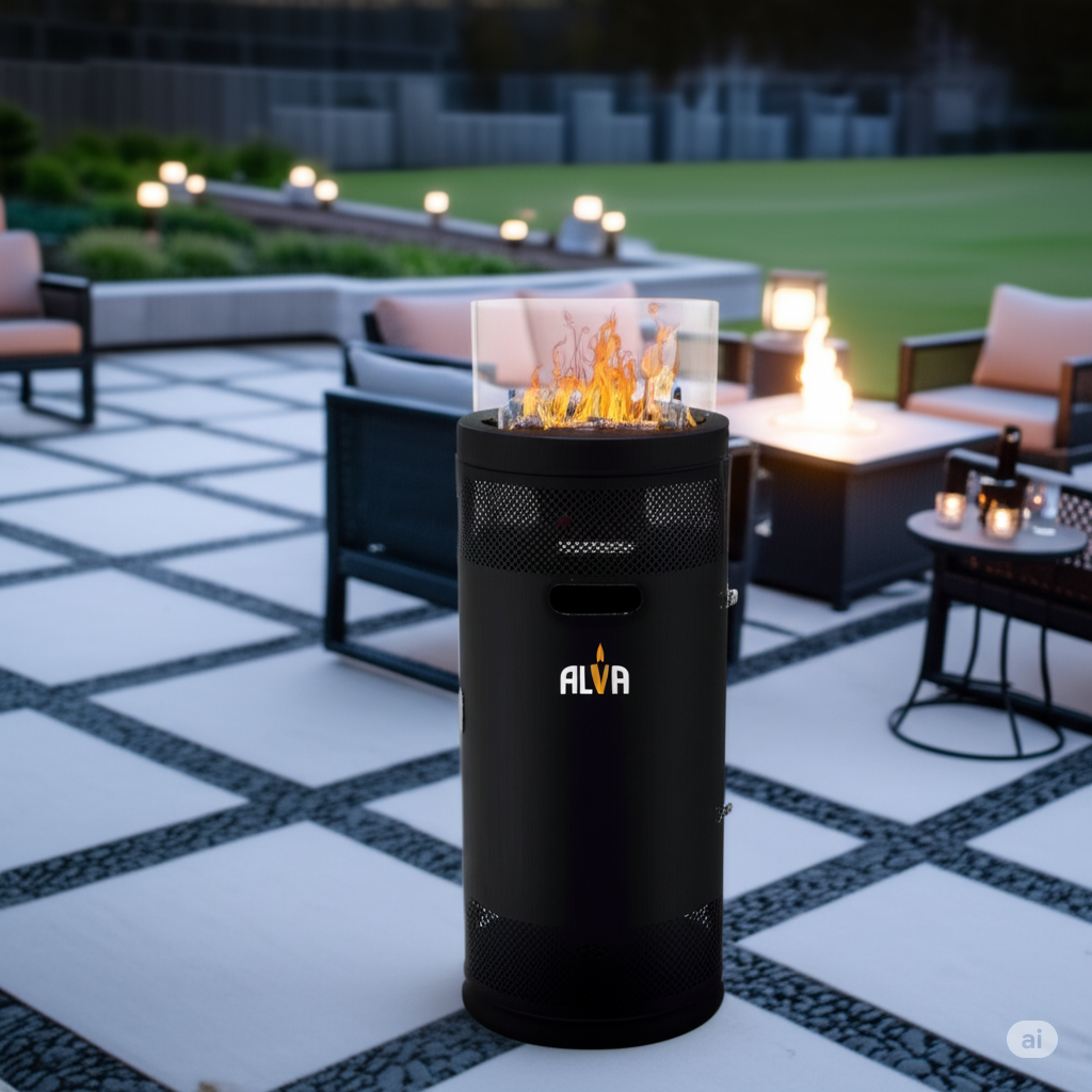 ALVA HEATER Alva Gas Shortstand Firepit Patio Heater GHP38