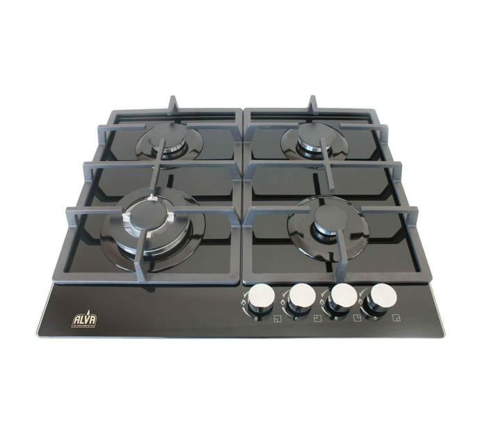 alva HOT PLATE Alva 60cm 4-Burner Gas Hob Glass GDH200 (7333453660249)