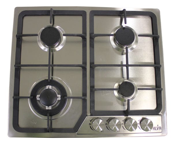 alva HOT PLATE Alva 60cm 4-burner Gas Hob Stainless Steel GDH100 (7307164680281)