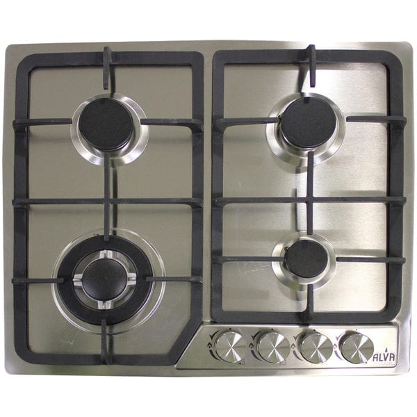 alva HOT PLATE Alva 60cm 4-burner Gas Hob Stainless Steel GDH100 (7307164680281)