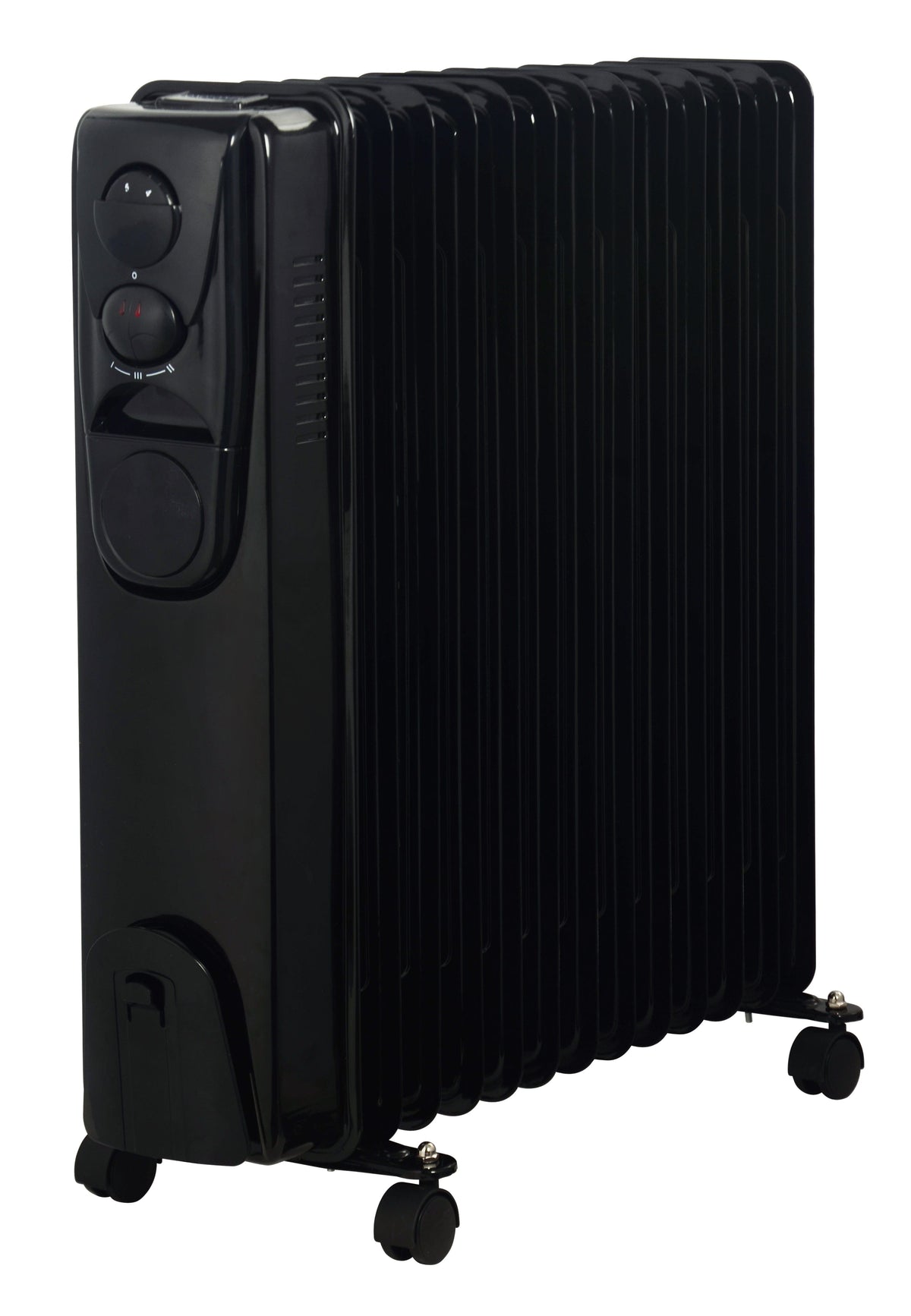alva oil heater ALVA 13 Fins 2500W Oil Filled Heater Glossy Black AOH201-13