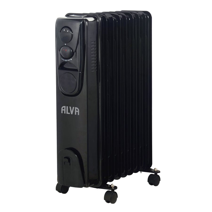 alva oil heater Alva 9 Fin 2000W Glossy Black Oil Heater AOH201-9