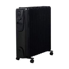 ALVA 13 Fins 2500W Oil Filled Heater Timer Function Glossy Black AOH201-13