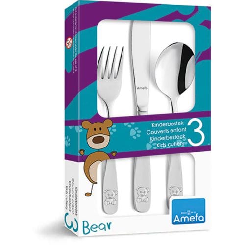 AMEFA CUTLERY Amefa Teddy Kiddies Cutlery Set 3Pc (7287721787481)